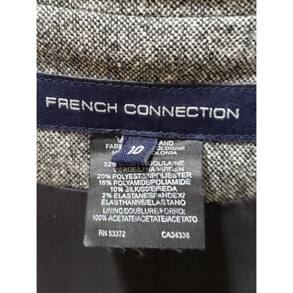 French Connection Women's Gray Single Breasted Two Button Blazer Jacket Size 10 - Picture 8 of 12